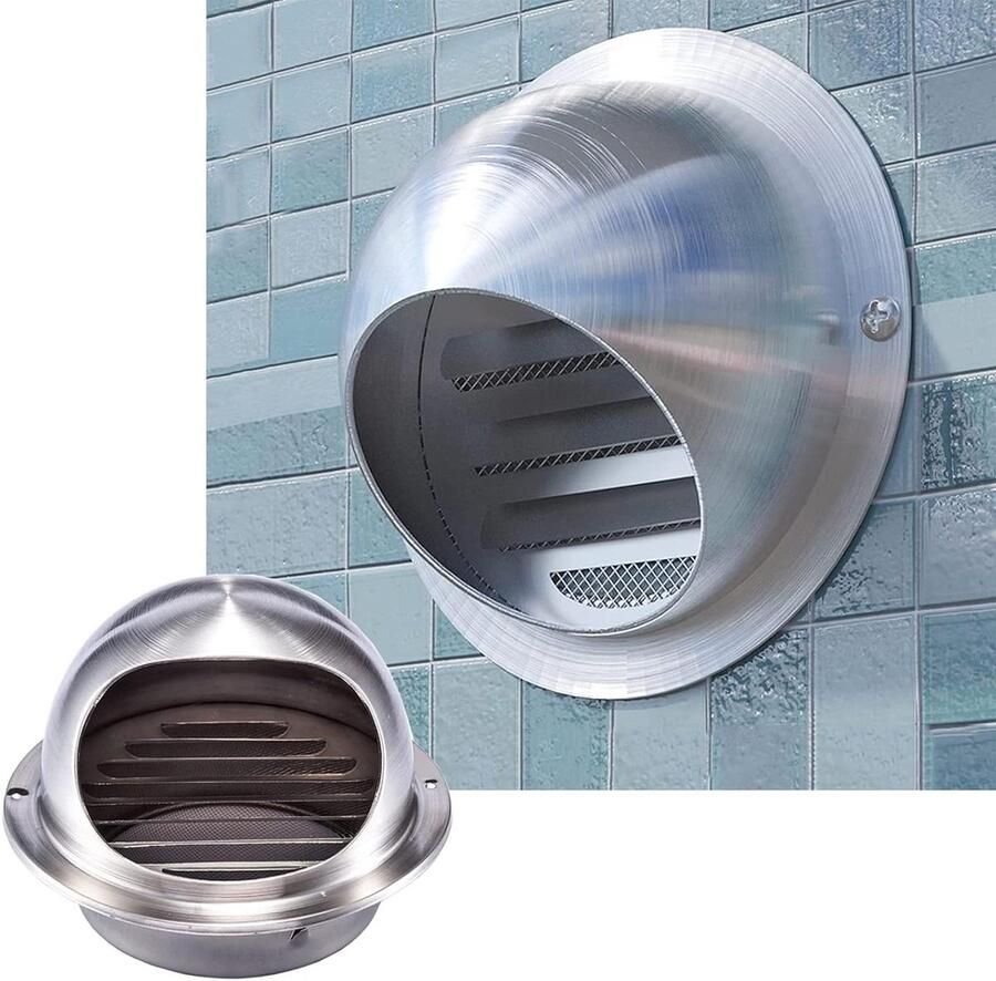 Ventilatie Grill Afzuigkap Uitlaat Muur Ventilatie Roestvrij Staal 304 250 mm Zilver