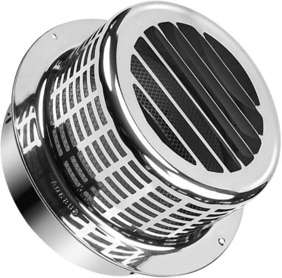 Ventilatie Grill Cover Afzuigkap Deksel Buiten Luchtstroom Regenbestendig Ontwerp 22.5x22.5cm Zilver