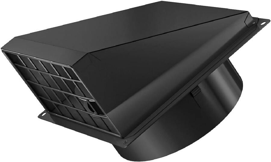 Ventilatie Grille Afzuigkap Deksel Lucht Afvoeren Geïntegreerde Klep 150 mm Zwart
