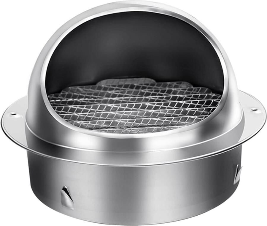 Ventilatie Grille Afzuigkap Rooster Luchtstroom Regelen Ingebouwd Gaas 150mm Zilver