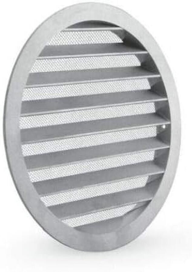 Ventilatie Grille Afzuigkap Rooster Luchtstroom Reguleren Met Insectenhor 125 mm Zilver