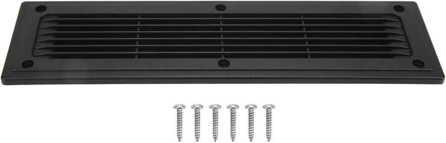 Ventilatie Louver Luchtuitlaat Grill Efficiënte Ventilatie Duurzaam ABS Materiaal 300x80 Mm Zwart