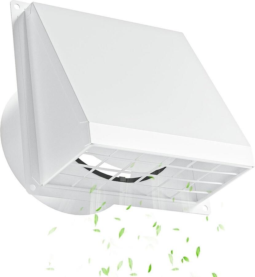 Ventilatie rooster 150mm met terugslagklep Afzuigkap buiten Voor keuken badkamer en droger