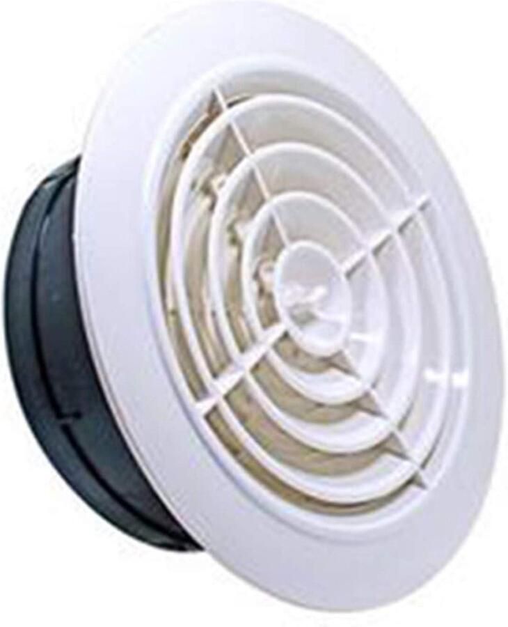 Ventilatie rooster Afzuigkap rooster Luchtstroom regelen Verstelbaar volume 75mm of 100mm Zwart wit - Foto 1