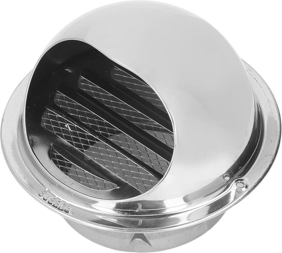 Ventilatie Rooster Rond Afzuigkap Luchtcirculatie Buiten Fijn Gaas Bescherming 110 mm Diameter Zilverkleurig