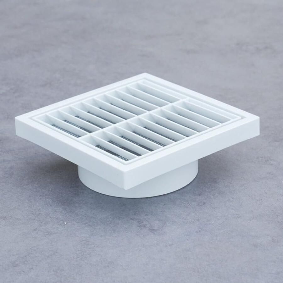 Ventilatieafdekking Afzuigkap Rooster Luchtstroom Beheren Regendicht Ontwerp 4 Inch Wit