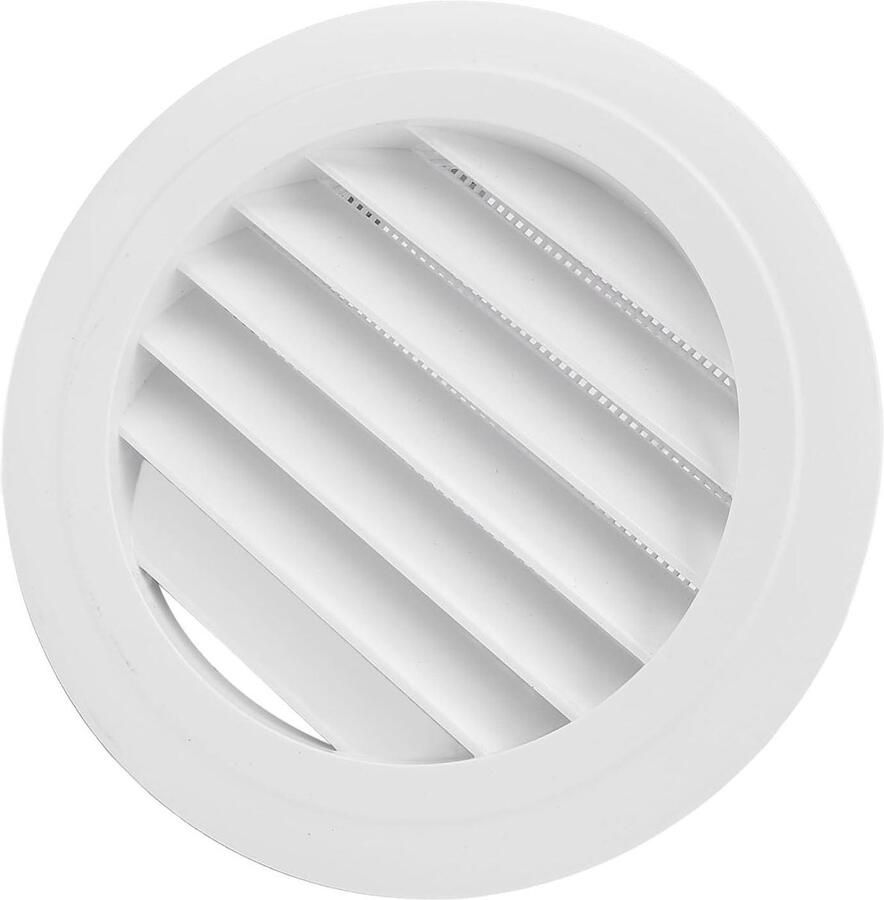 Ventilatieafdekking Rond Afzuigkap Rooster Luchtstroom Verbeteren Schuine Lamellenontwerp 150 Mm Diameter Wit