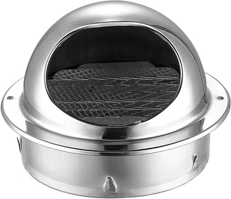 Ventilatiedeksel Afzuigkap Rooste Luchtstroom Optimaliseren Strak RVS Ontwerp 80 mm Zilver
