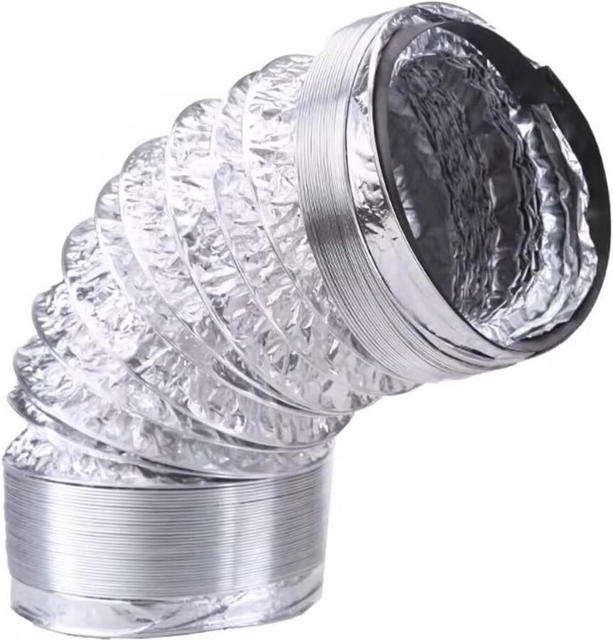 Ventilatiekanaalslang Afzuigkap slang Lucht afvoeren Flexibel aluminium 150 mm 3 meter Grijs