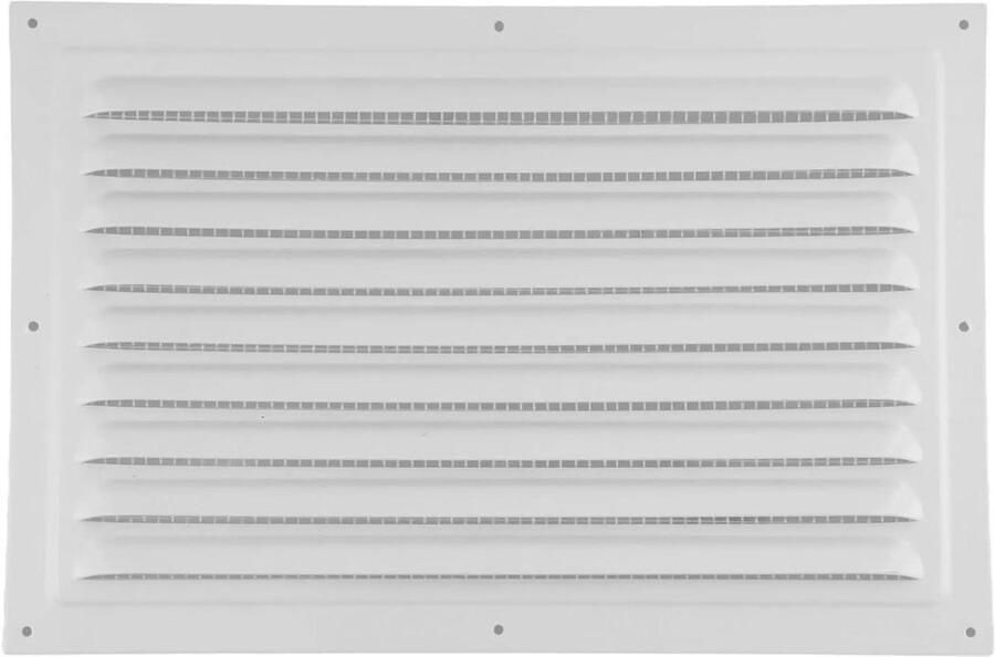 Ventilatiekap Muurgrille Afzuigkap Aluminium Ventilatie Kanalen Met Insectenhor 200x300mm Wit