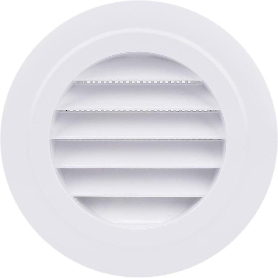 Ventilatiekap Rond Afzuigkap Rooster Lucht Afvoeren Schuine Lamellen 100 mm Wit