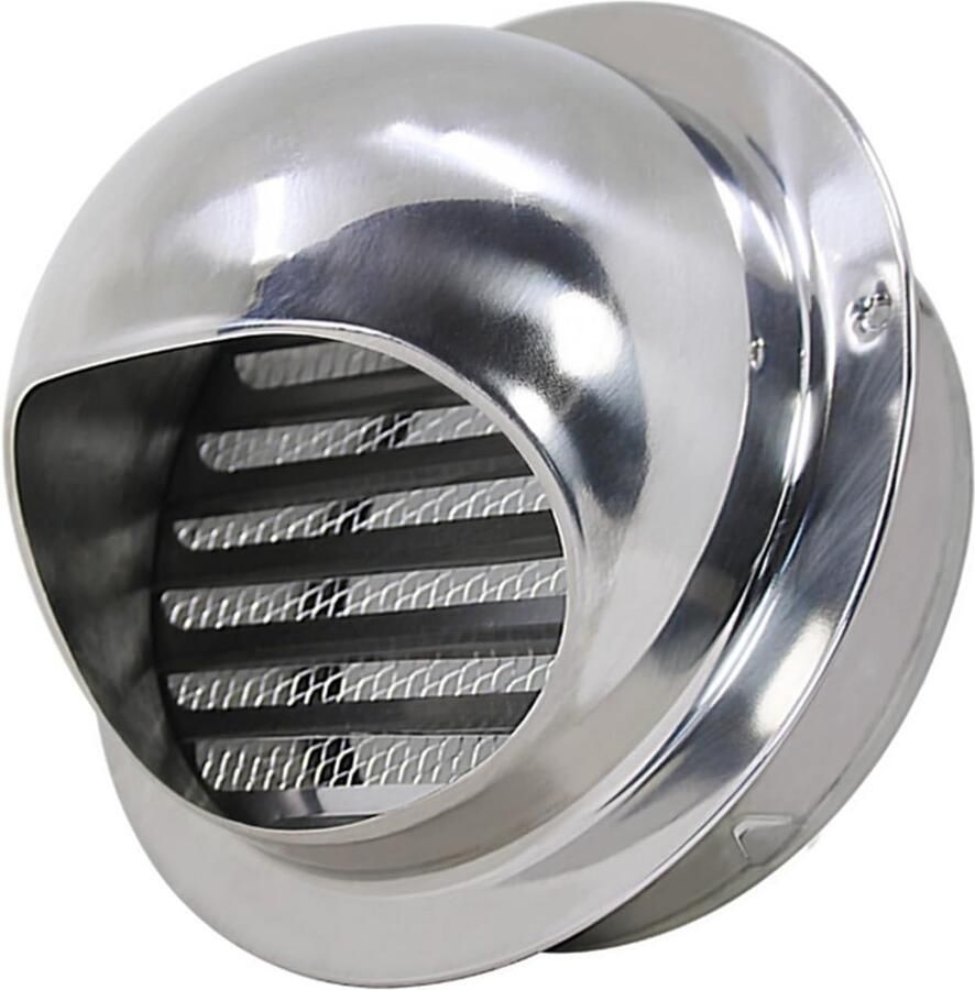 Ventilatiekap RVS Afzuigkap Rooster Verse Lucht Ingebouwde Gesp 80 mm Diameter Zilverkleurig
