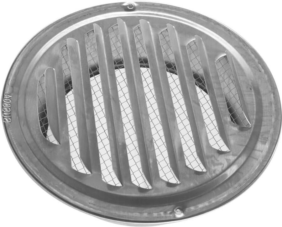 Ventilatieopening RVS Afzuigkap rooster Binnen ventilatie Met insectenhor 150 mm Zilver