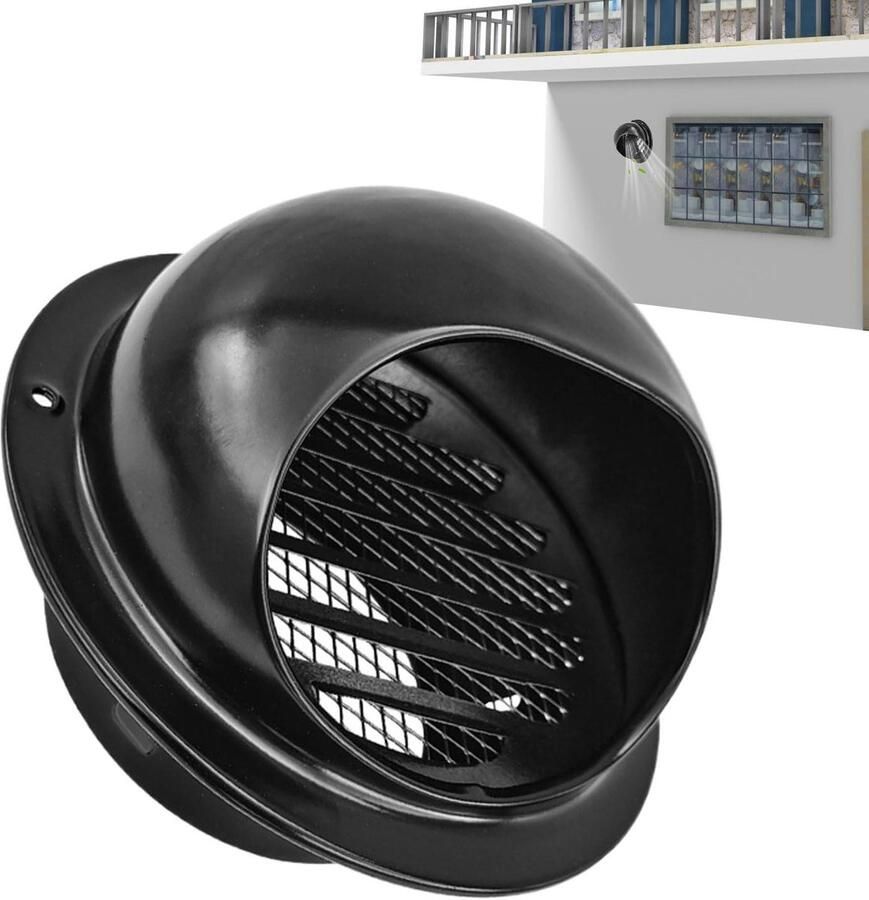 Ventilatieopeningen Roestvrij Staal Rooster Afzuigkap Luchtstroom Verbeteren Weerbestendig Ontwerp 150 mm Zilver