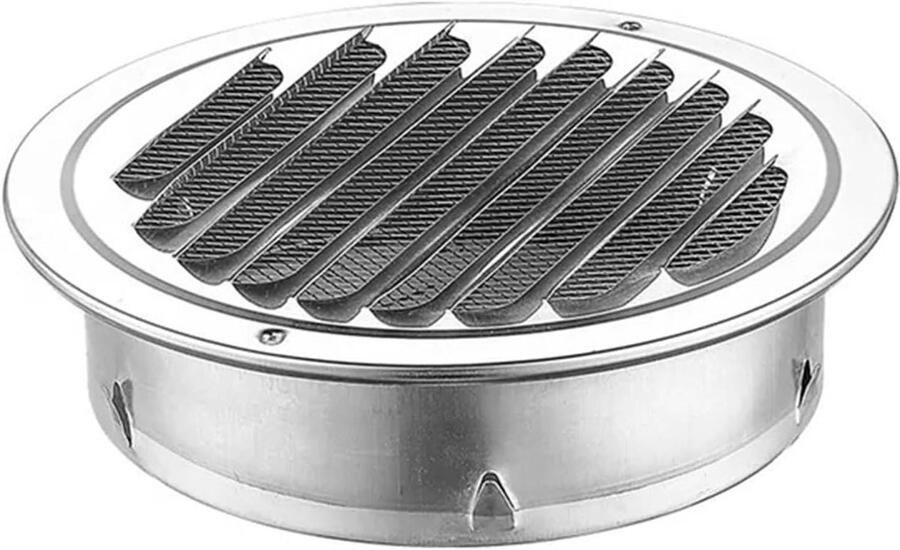 Ventilatierooster Afdekking Afzuigkap Rooster Luchtcirculatie Verbeteren Roestvrij Staal 150 mm Zilver
