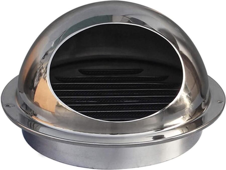 Ventilatierooster Afzuigkap Buiten Ventilatie Buiten Regenbestendig Ontwerp Ronde Uitlaat Zilverkleurig