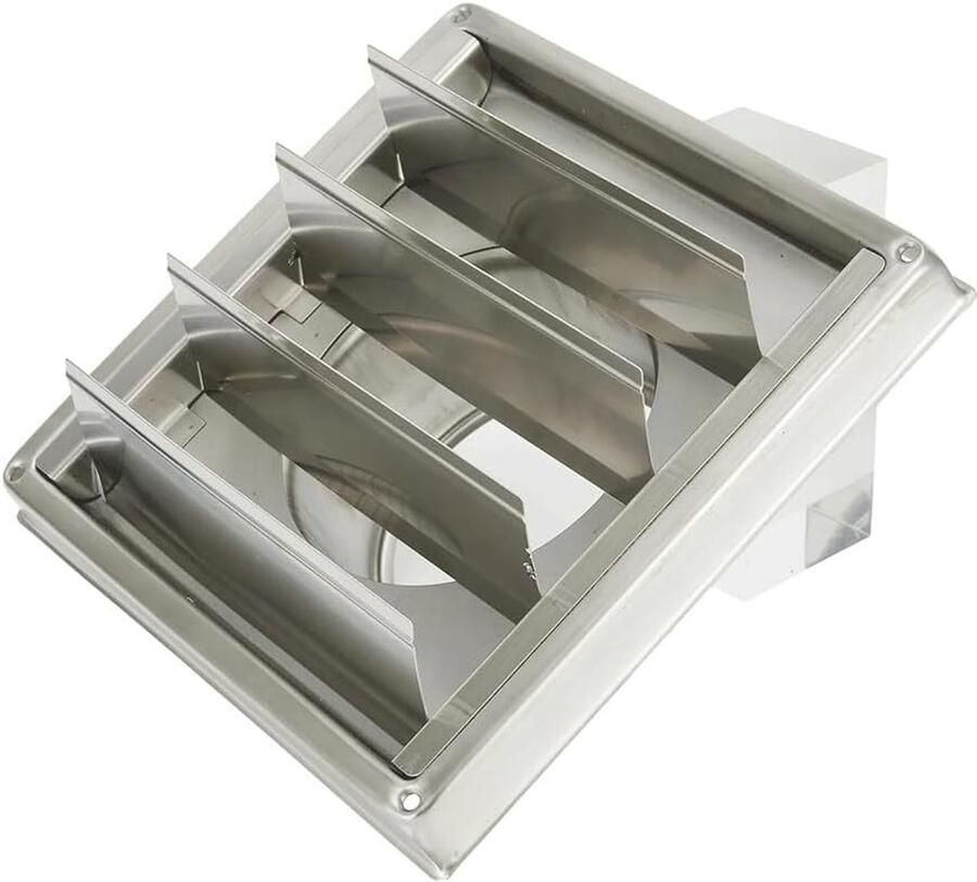 Ventilatierooster Afzuigkap Keuken ventilatie Roestvrij staal 100 mm Zilver