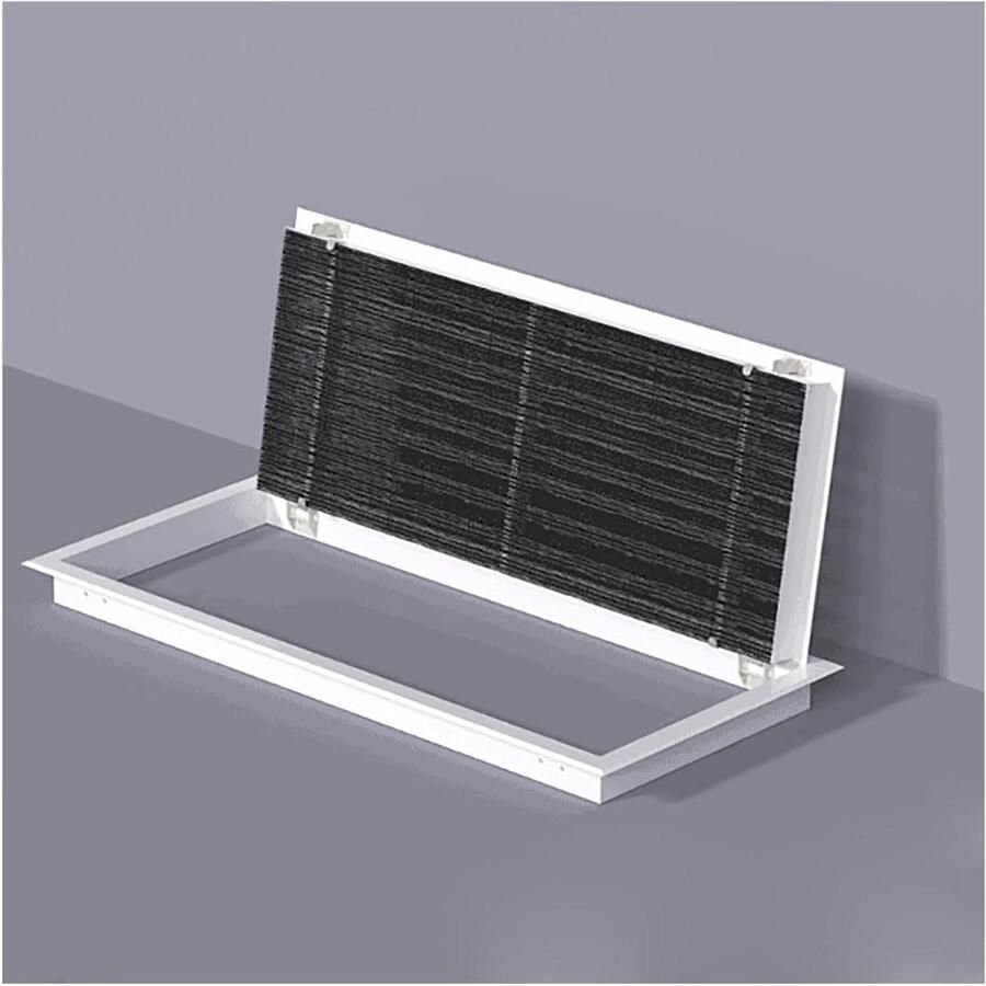 Ventilatierooster Afzuigkap Retourfilter Rooster Luchtcirculatie Verbeteren Verwijderbare Louvered Deur 24x50 cm Wit
