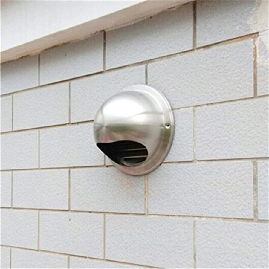 Ventilatierooster Afzuigkap Roestvrij Staal Ventilatie Afwerken Waterdicht Ontwerp 120mm Gepolijst