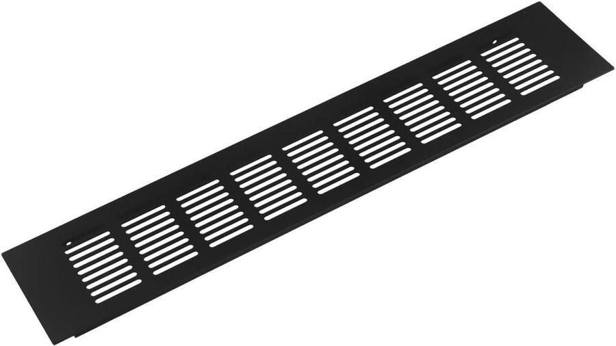 Ventilatierooster Afzuigkap rooster Luchtcirculatie verbeteren Duurzame aluminiumlegering 80 x 400mm Zwart