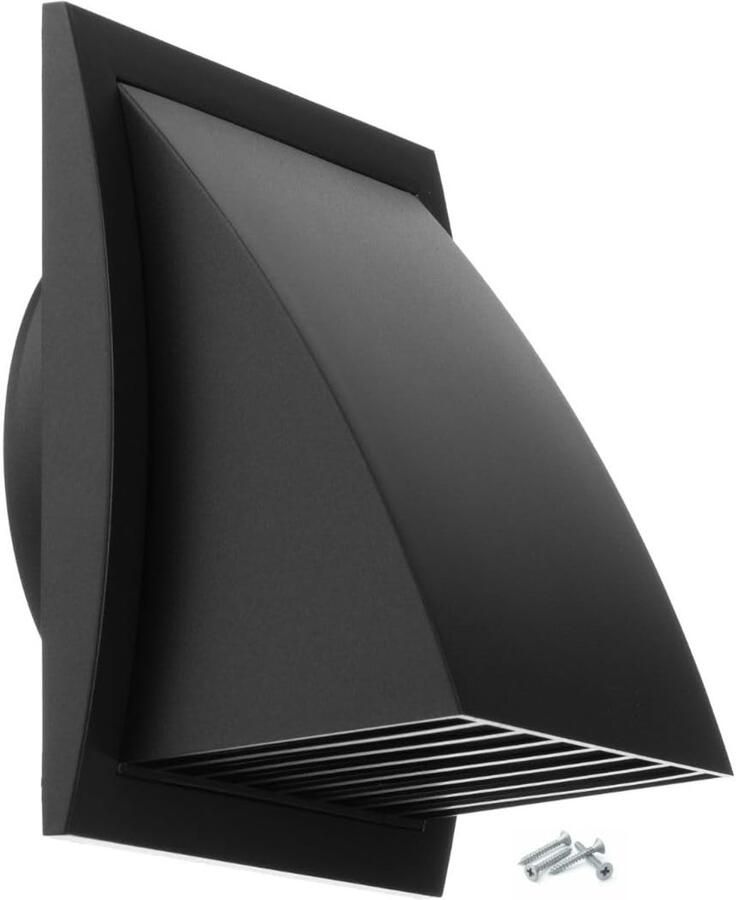 Ventilatierooster Afzuigkap rooster Luchtcirculatie verbeteren Met terugslagklep Ø 125 mm Antraciet