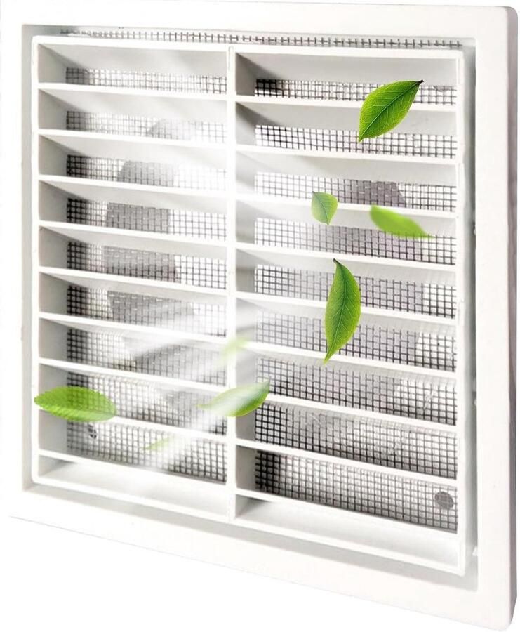 Ventilatierooster Afzuigkap rooster Luchtcirculatie verbeteren Snelle montage 140 mm Wit