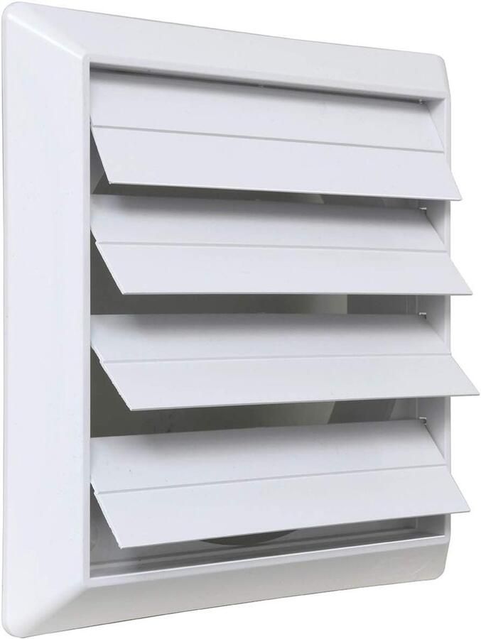 Ventilatierooster Afzuigkap rooster Luchtcirculatie verbeteren Zwaartekrachtkleppen 185 x 185 mm Wit