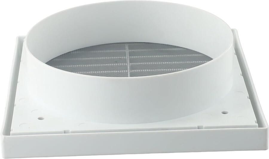 Ventilatierooster Afzuigkap rooster Luchtstroom regelen Stalen gaas bescherming 150 mm Wit