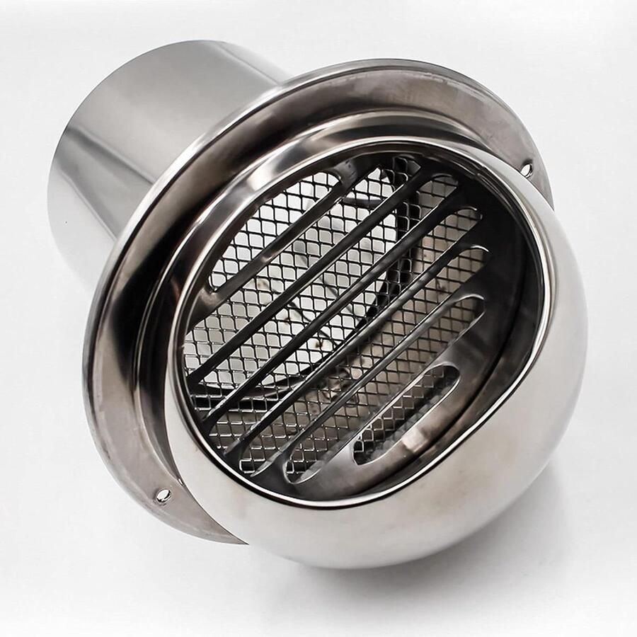 Ventilatierooster Afzuigkap Ventilatie Lucht Afvoeren Regenbestendig Ontwerp Maten Zilver