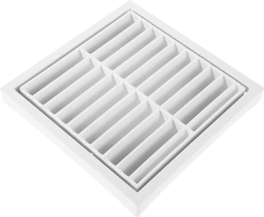Ventilatierooster Afzuigkap Wandventilatie Lamellenkap Luchtcirculatie Verbeteren Regenbestendig Ontwerp 14 x 14 x 5 cm Wit