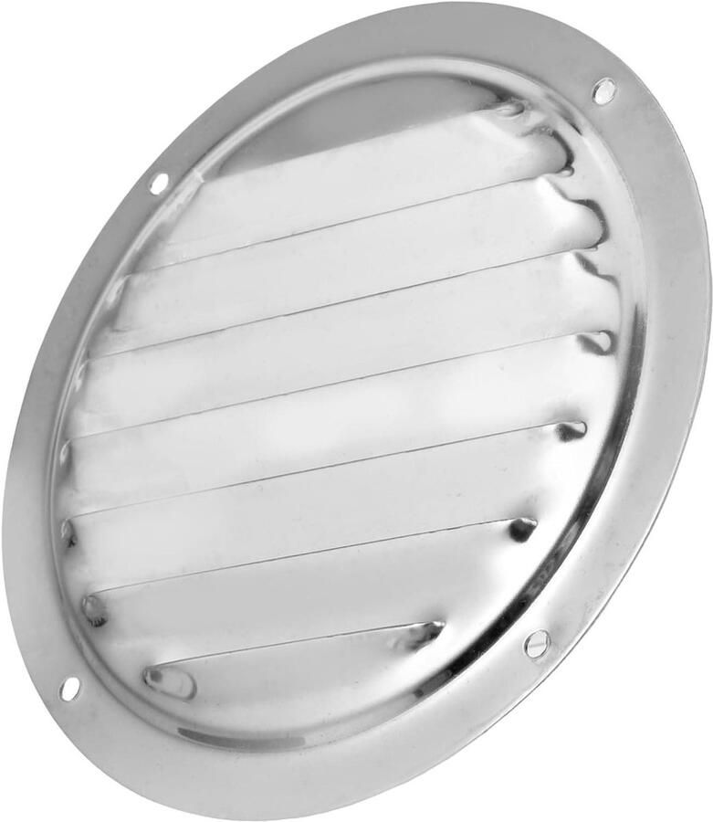 Ventilatierooster Boot Afzuigkap RVS Ventilatie Verbeteren Platte Lamellen 12.5 x 12.5 cm Wit