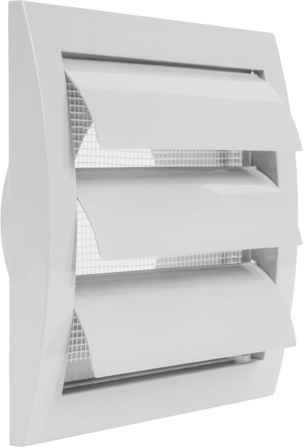 Ventilatierooster met insectenwering Afzuigkap rooster Ventilatiekap Luchtcirculatie verbeteren UV-gestabiliseerd kunststof Ø100 mm Wit