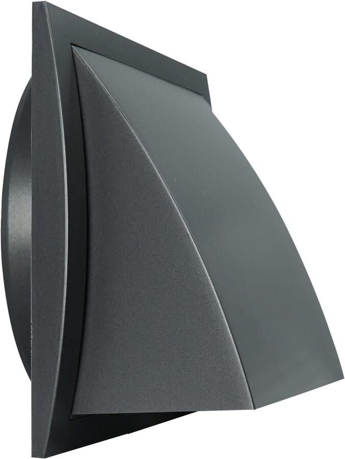 Ventilatierooster met Klep Afzuigkap Deksel Externe Ventilatie Regenbescherming 150mm Antraciet