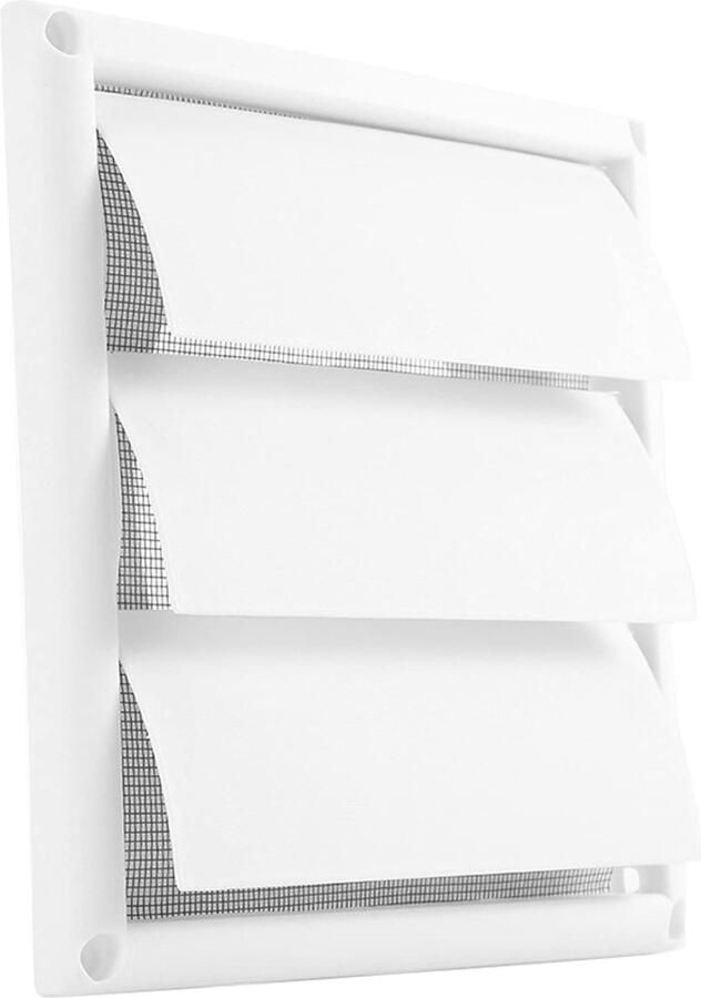 Ventilatierooster met Kleppen Afzuigkap Rooster Luchtstroom Reguleren Drie Beschermende Kleppen 6 inch Wit