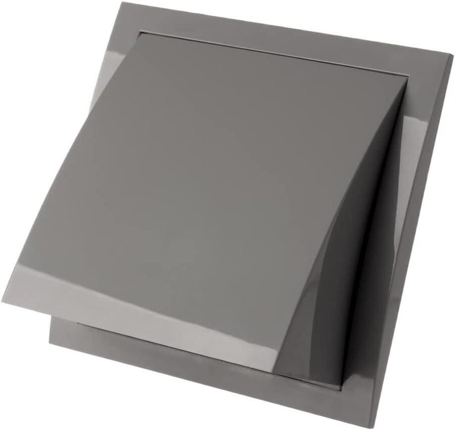 Ventilatierooster met Terugslagklep Afzuigkap rooster Buitenventileren Regen en windbescherming Ø 125mm Grijs