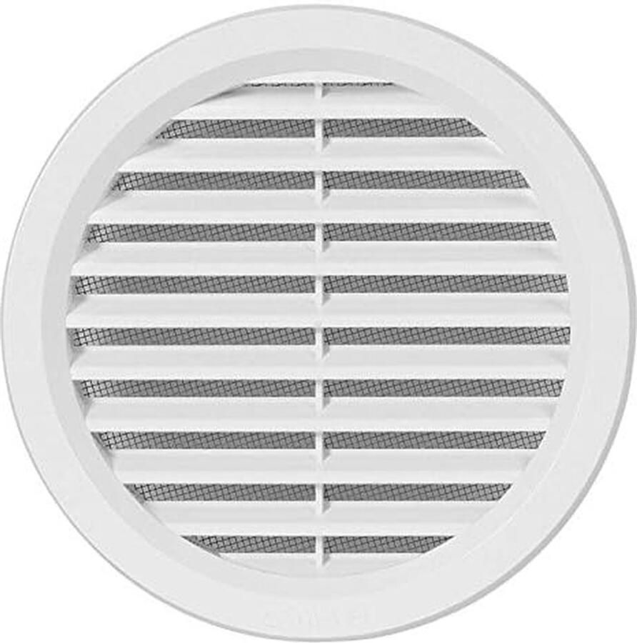 Ventilatierooster Rond Afvoerrooster Afzuigkap Ventilatie Woning Met Insectenbescherming 144 mm Dekmaat Wit