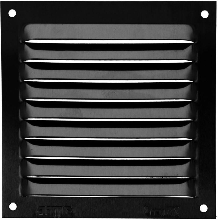 Ventilatierooster Vierkant Afzuigkap Rooster Luchtcirculatie Verbeteren Duurzaam Aluminium 100 x 100 mm Zwart