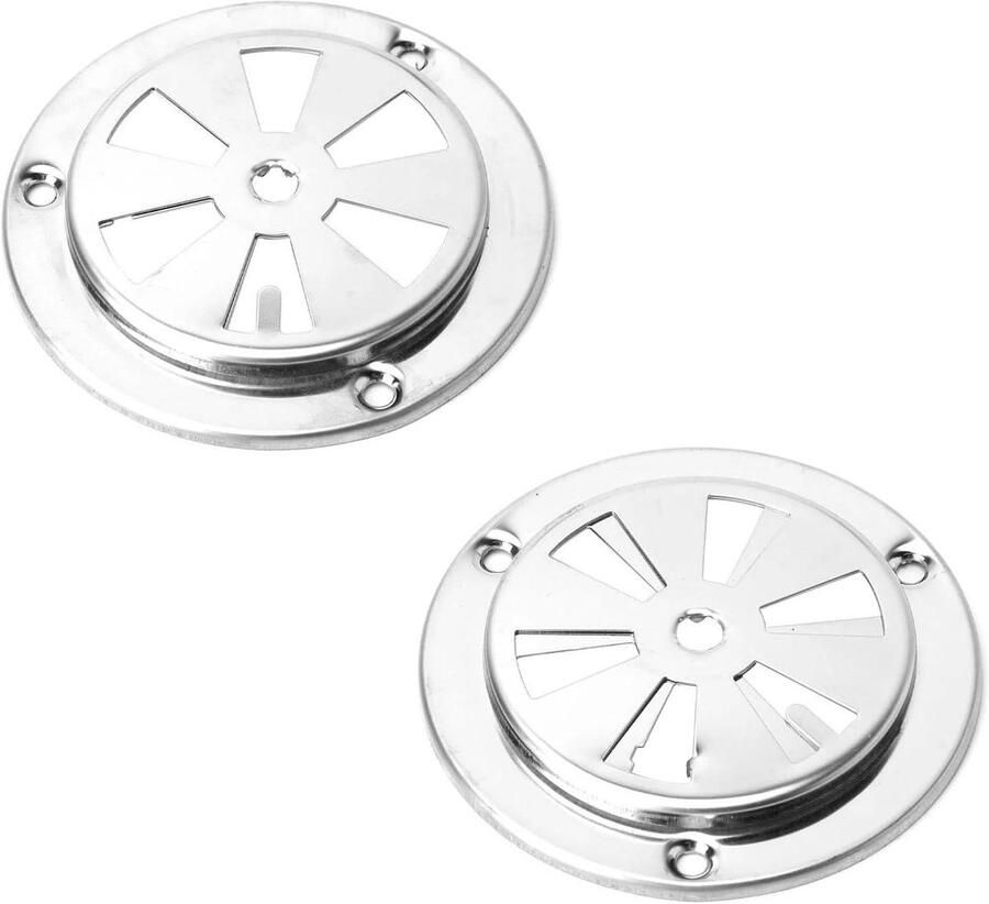 Ventilatieroosters RVS Grill Afsluitbaar Gasoven Ventilatie Rond Ontwerp 95 cm Zilver