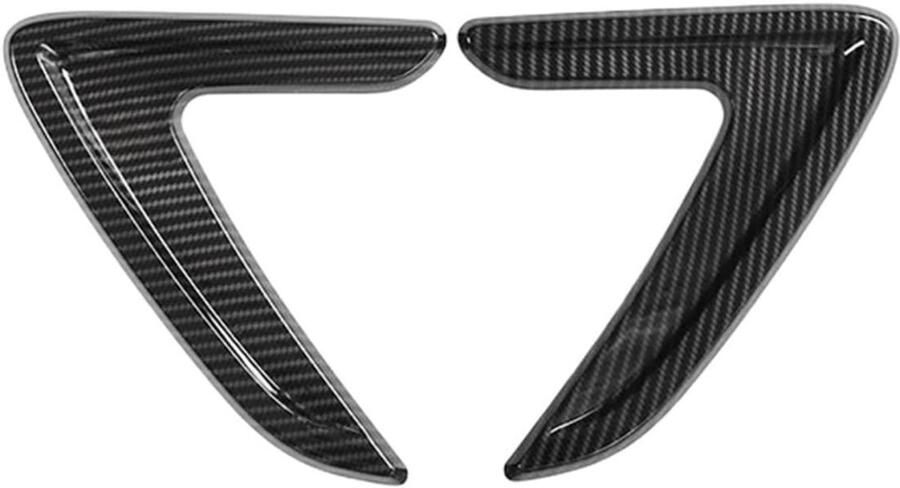 Ventilatieroosters Zijvleugel Grill Auto Exterieur Duurzaam ABS Plastic 210x155mm Koolstofvezel