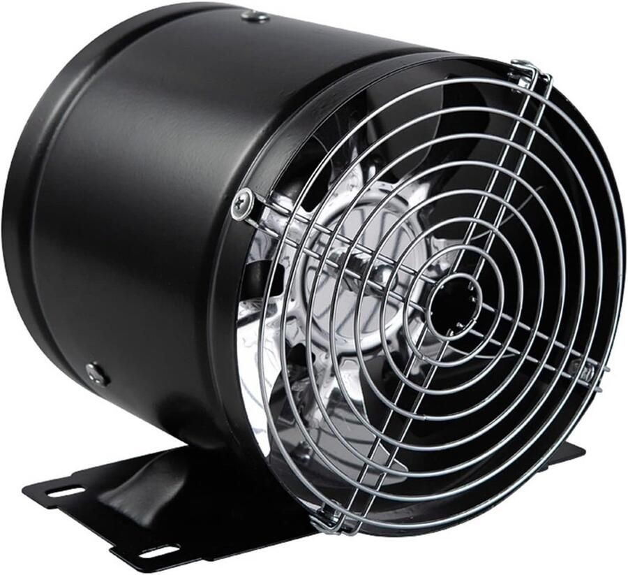 Ventilator Afzuigkap Lucht Circuleren Gecoat Staal 7 inch Zwart