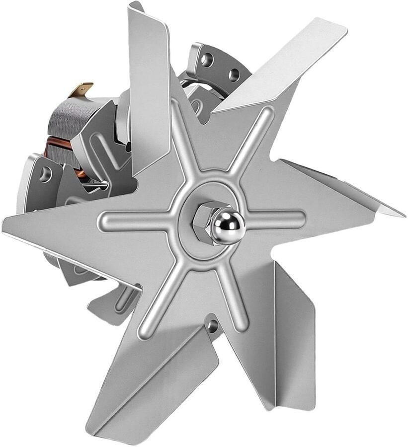 Ventilatormotor Vervangend Onderdeel Droogoven Motor Oven Reparatie Aluminium 6 Bladen 450 Pa Winddruk Zilverkleurig