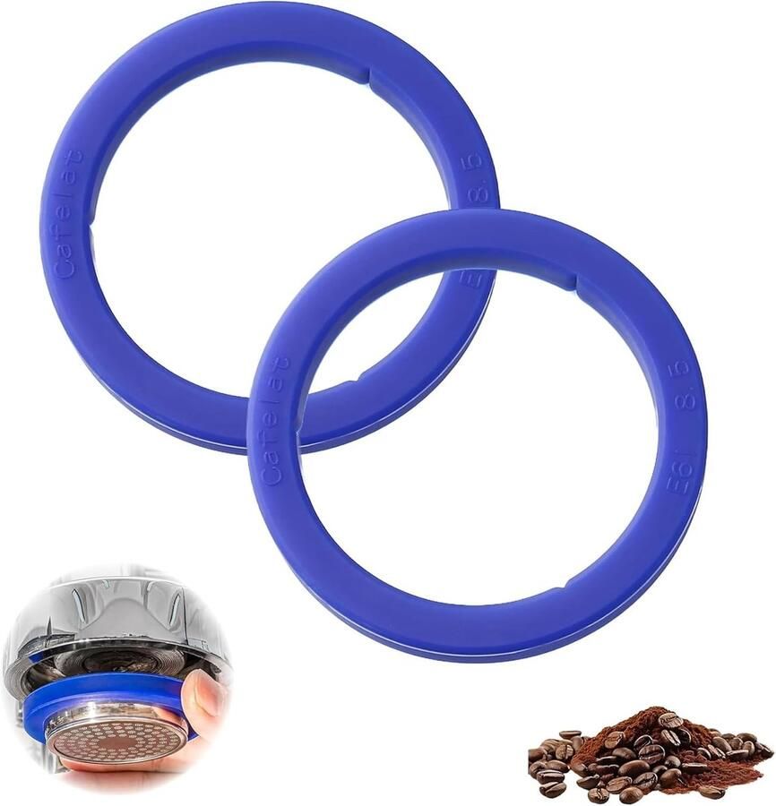 Verbeterde E61 Strainer Carriers 2 Stuks Food Grade Silicone Seals voor Espresso Machine Vervangingsafdichting voor E61 Groep BPA Vrij Hittebestendig en Duurzaam