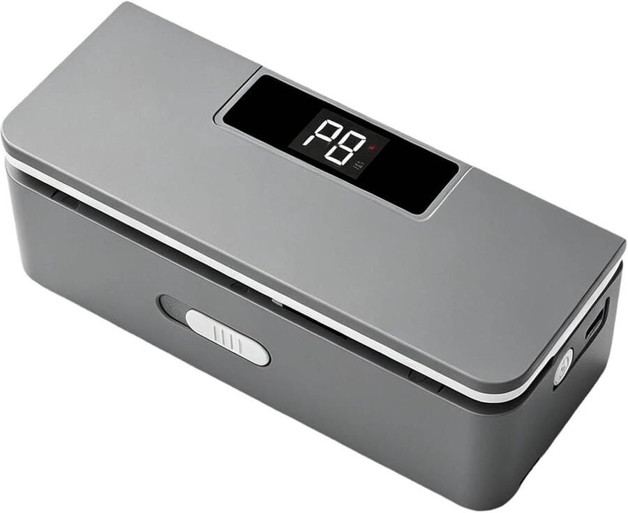 Verbeterde mini-sealer (met 8 instelbare niveaus) — een draagbare mini-heatsealer met een LED-afteldisplay waarbij voorverwarmen niet nodig is