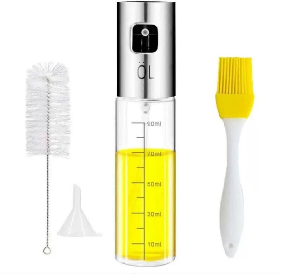 Verbeterde oliesprayfles met schaalverdeling herbruikbaar geschikt voor keuken salade bakken grillen en airfryer