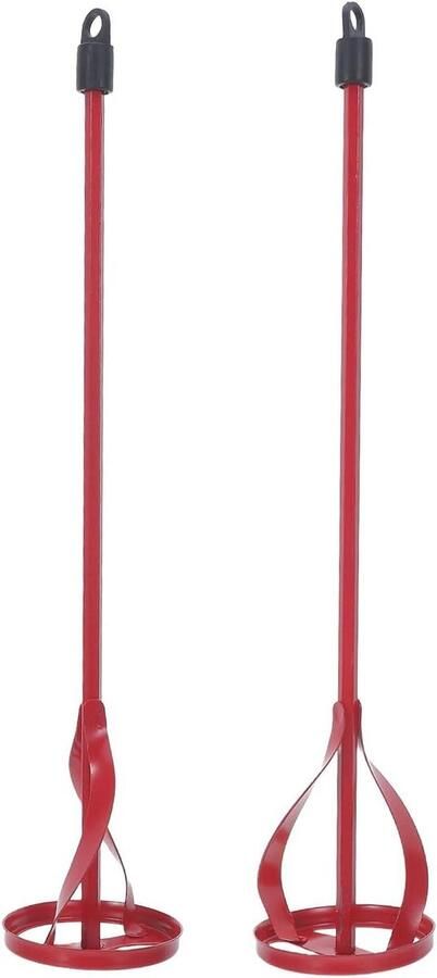 Verfspatel Mengstaaf Mixer Opzetstuk Verf Mengen Roestvrij Staal 40x8cm Rood