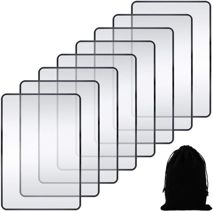 Vergrootglas 3x vergrootglas voor het lezen van 7 x 4 7 inch vergrootglas kant vergrootglas voor ouderen en mensen met een visuele beperking lezen kleine patronen kaarten en boeken (8 stuks)