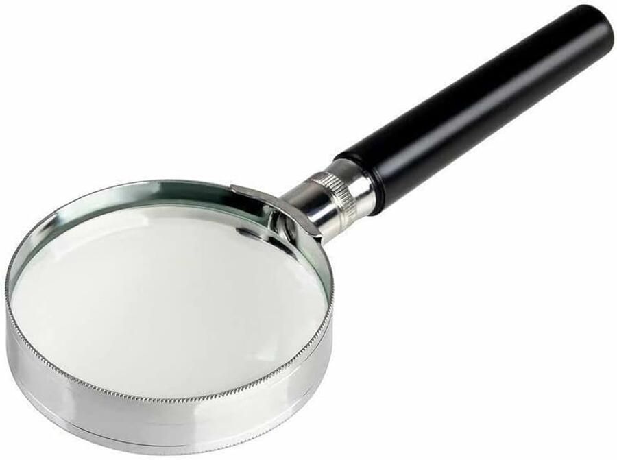 Vergrootglas leesloep 5x vergroting Ø 75 mm vergrootglas handloep