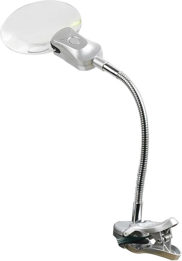 Vergrootglas met klem bureaulamp om vast te klikken led-lamp reparatiegereedschap flexibele metalen slang voor ouderen leesvergrootglas borduren