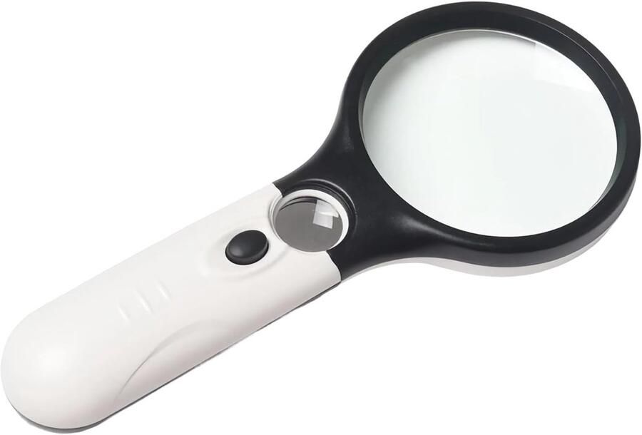 Vergrootglas met licht 100 mm 30x vergrootglas voor sieraden postzegelverzameling machines lezen leesloep met licht voor senioren groot met antislip design
