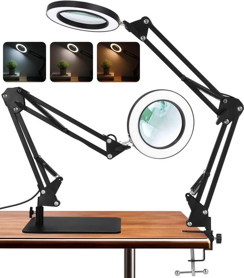 Vergrootglas met licht en standaard 2-in-1 led-vergrootlamp 10x